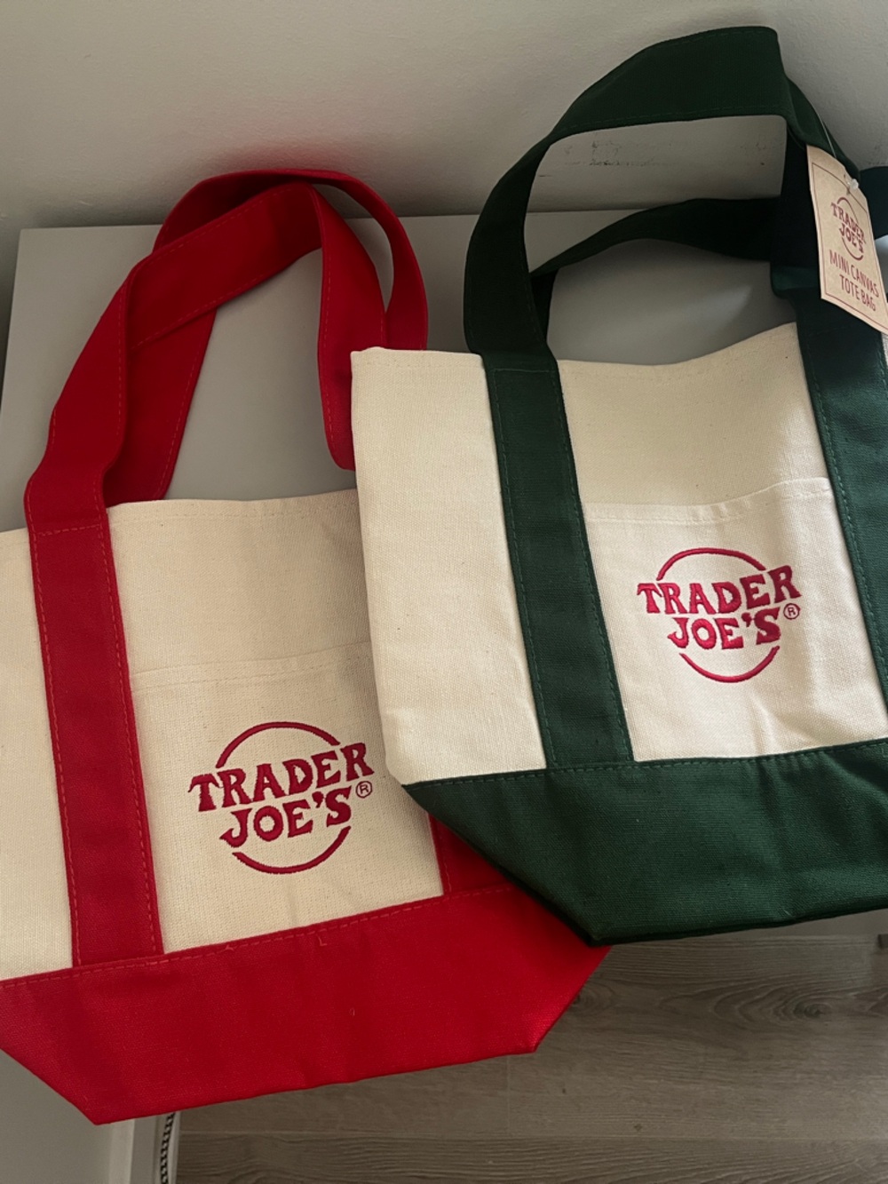 Trader Joe's Mini Canvas Tote Bags